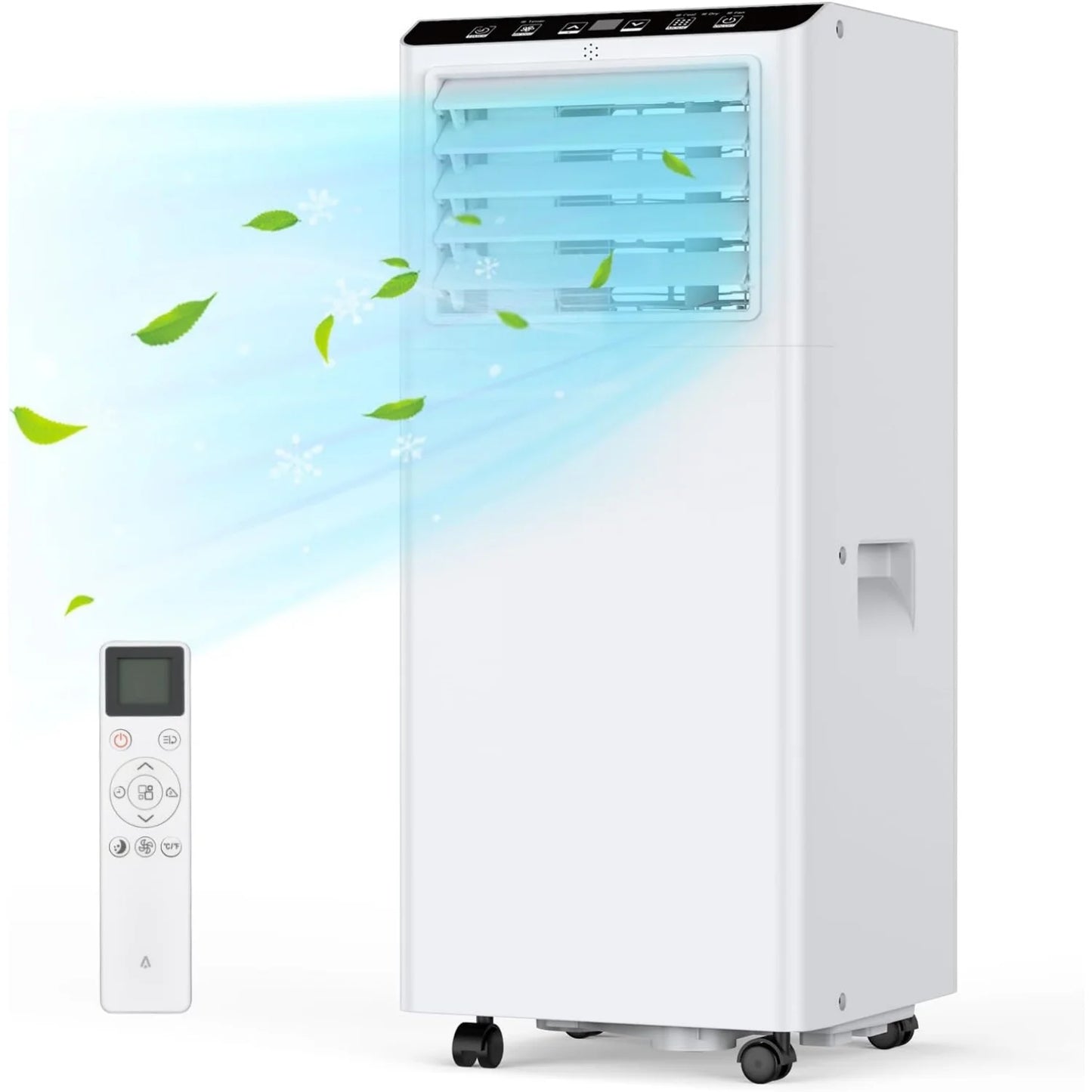 Mobile air conditioner 9000 BTU - 3-in-1 portable air conditioner: cooling, dehumidifying, 2 fan levels-52 dB, 24H timer, window installation set, R290