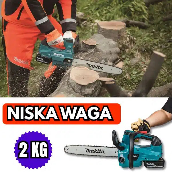 Profesjonalna pilarka akumulatorowa z podwójną baterią – bez wysiłku tnie gałęzie do 45 cm
